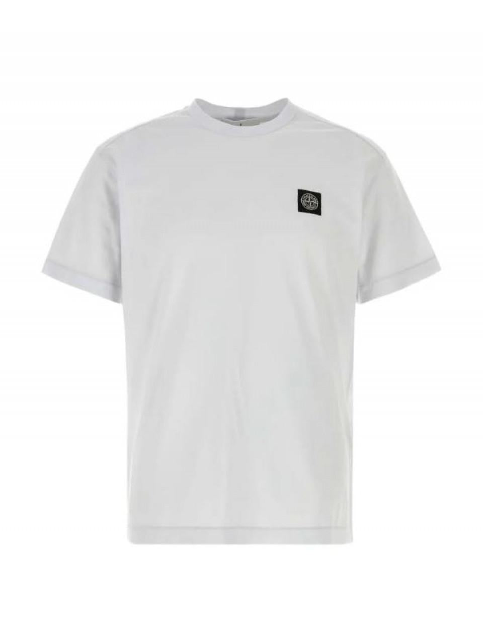 STONE ISLAND Cotton Jersey Short Sleeve T-Shirt Navy