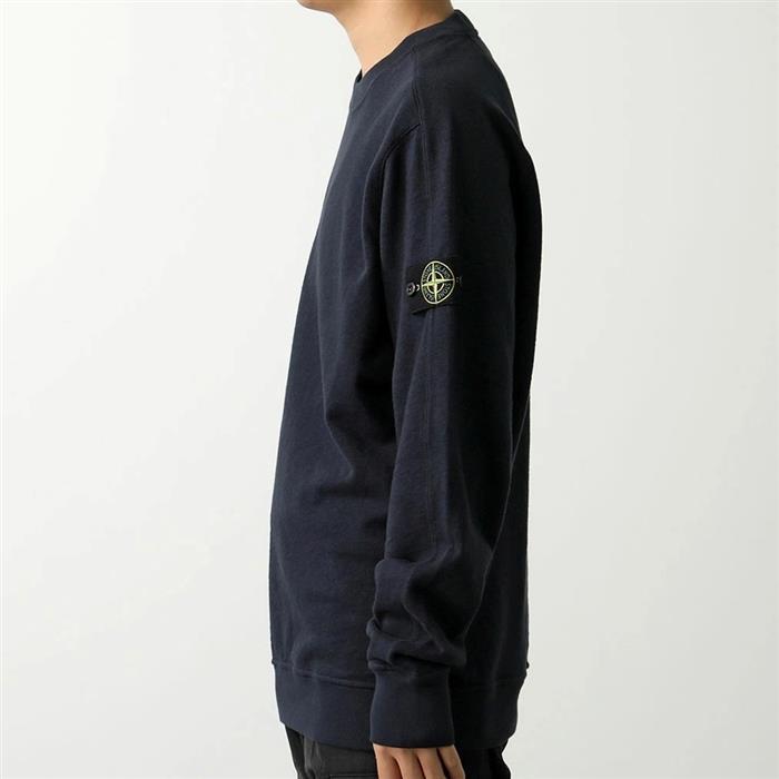 STONE ISLAND Old Effect Malfile Fleece Crewneck Sweatshirt