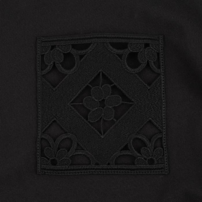 Moncler Embroidered Logo Pocket Short Sleeve T-Shirt Black