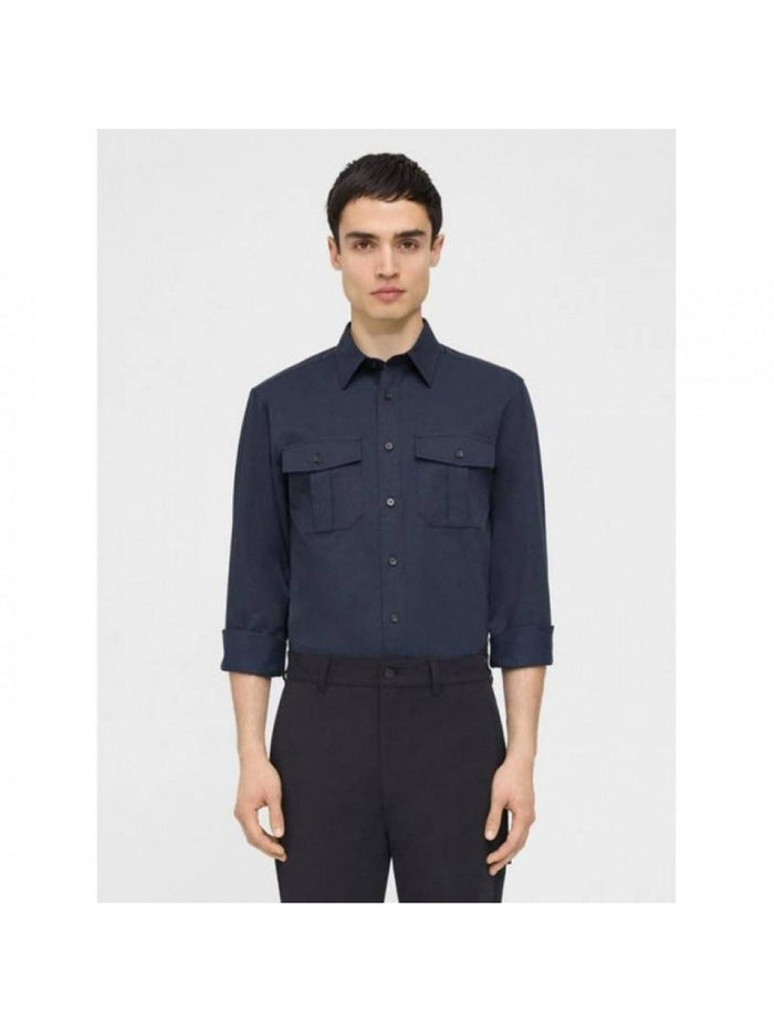 Theory Irving MltHanson Tw Pocket Patch Long Sleeve Shirt N0674501 XHX