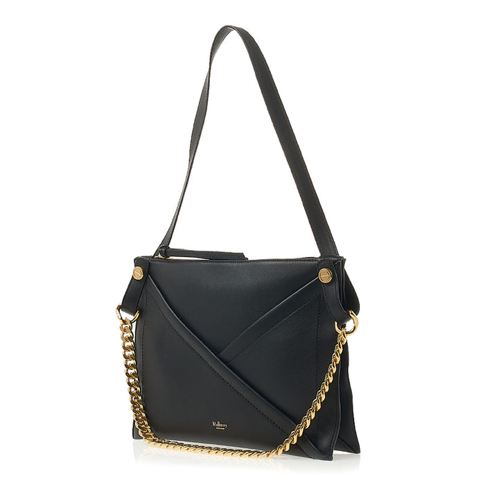 Mulberry M Zip Shoulder Bag Black Leather Women’s Shoulder Bag