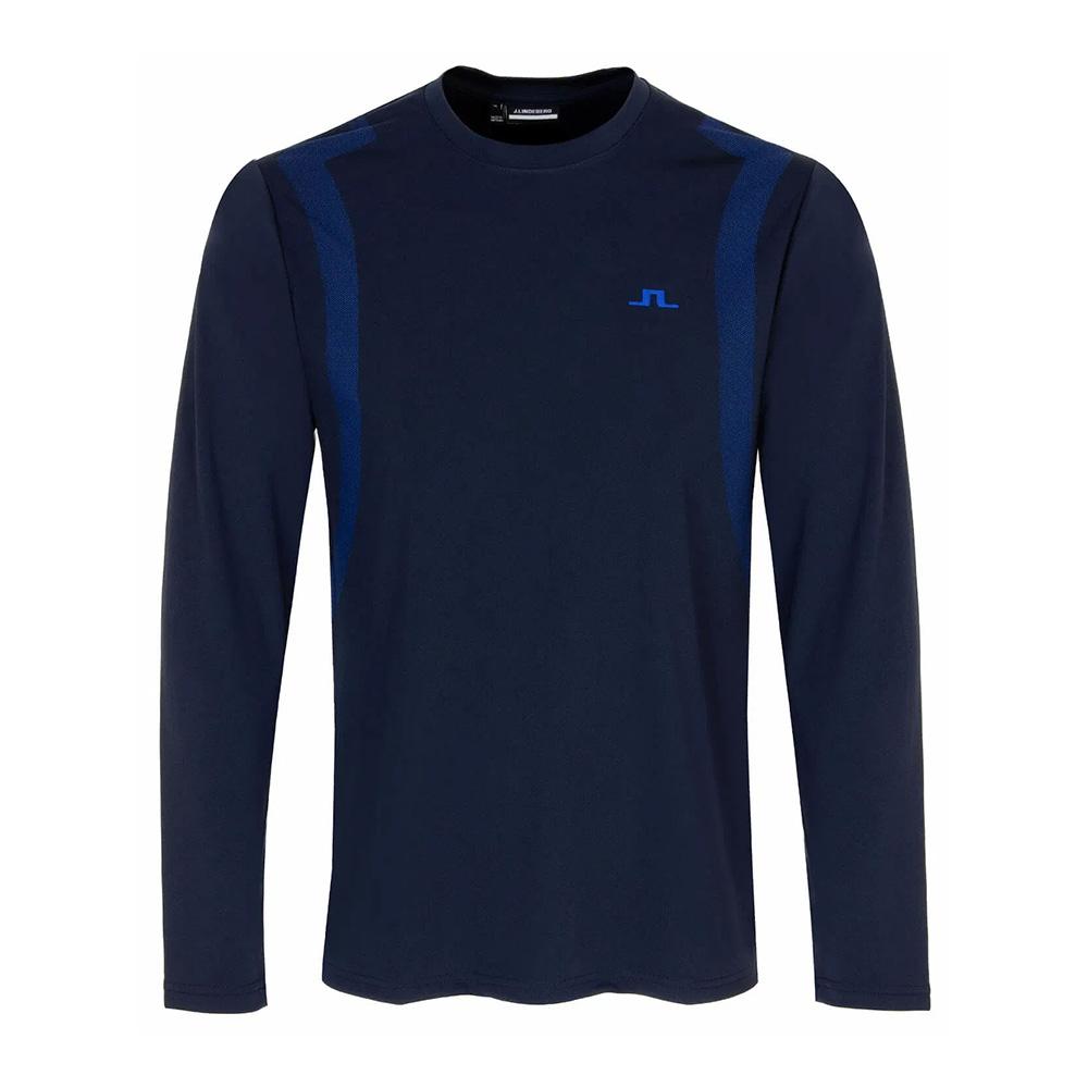 J LINDEBERG Elion Long Sleeve T-Shirt Navy AMJT10675 6855