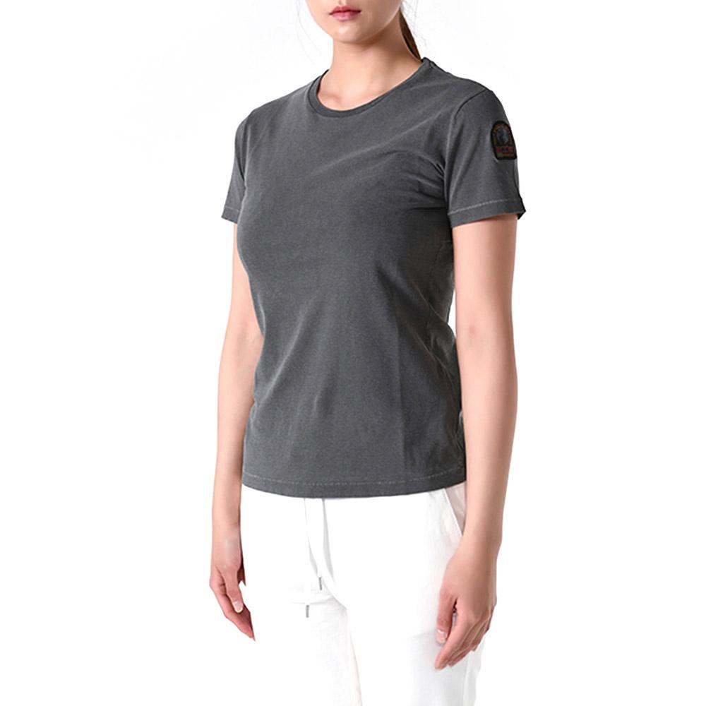 Parajumpers Logo Patch Slim Fit Short Sleeve T-Shirt Gray