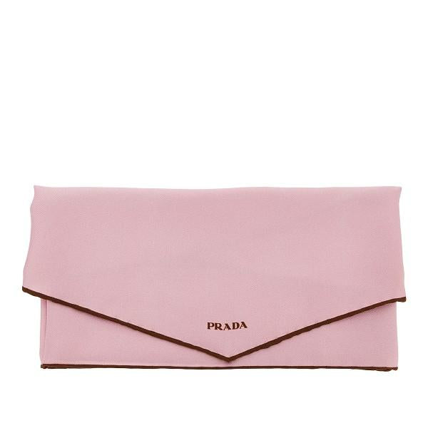 PRADA Wool Scarf Brown Logo Knit