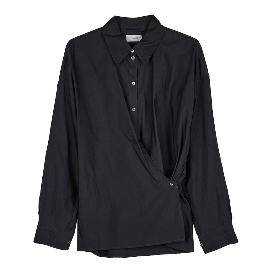 Lemaire Women’s Twisted Collar Shirt SH1141 LF1500 BK998