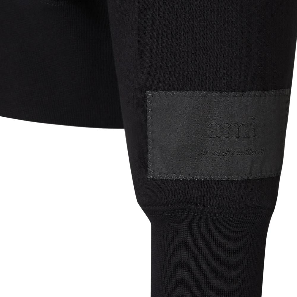 AMI Women’s Fleece Patch Sweatshirt Black USW017 740 001