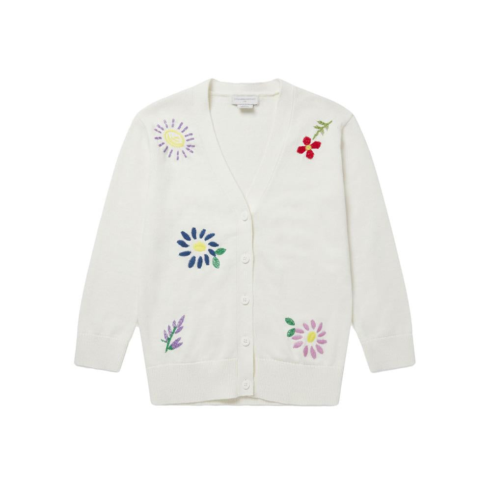 Stella McCartney Floral Embroidered Knit Cardigan Women Black