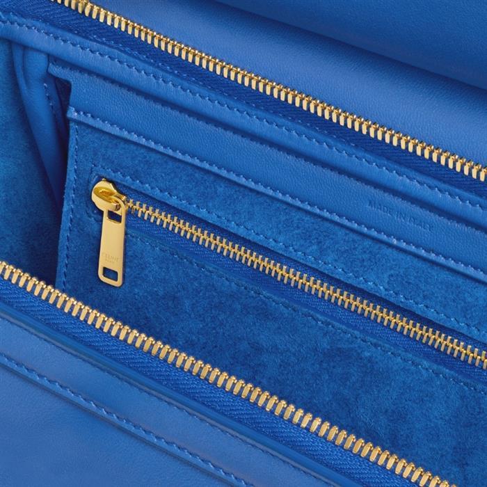 CELINE Small New Luggage Supple Shiny Lambskin Shoulder Bag