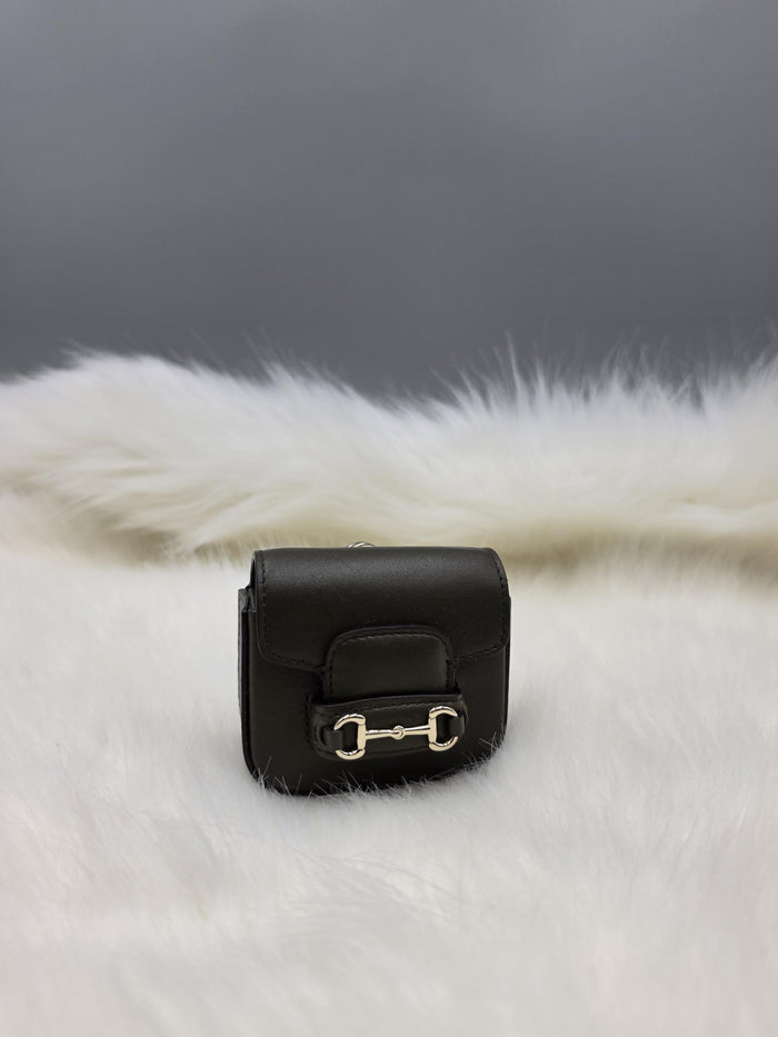 GUCCI Horsebit 1955 Calf Leather Keychain Keyring AirPods Case