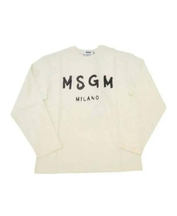 MSGM Brushed Logo Long Sleeve T-Shirt 2000 MDM511 200002