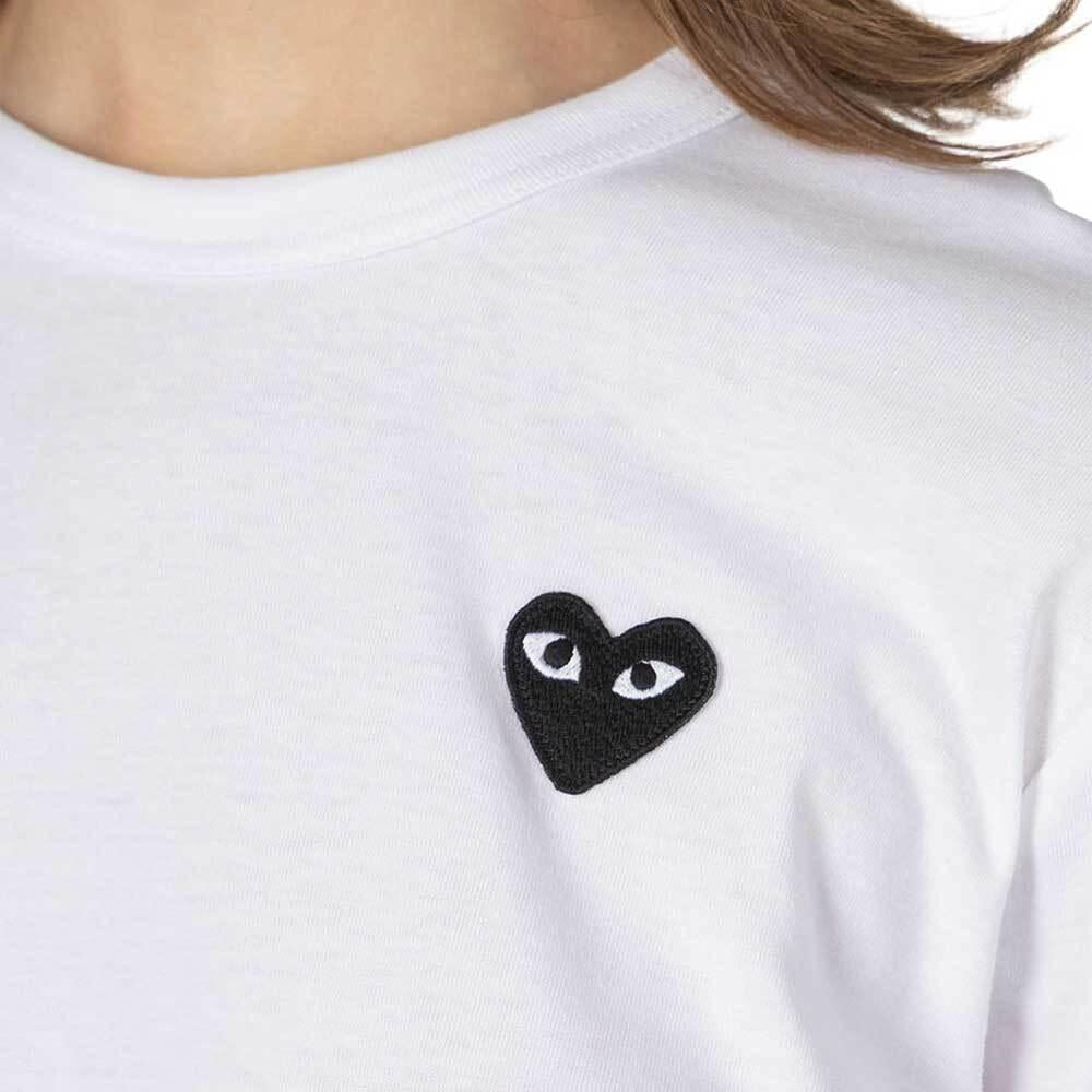 Comme des Garcons Black Heart Long Sleeve Unisex T-Shirt White