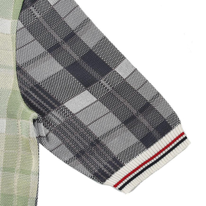 THOM BROWNE Fun Mix Check Jacquard Polo Shirt for Men