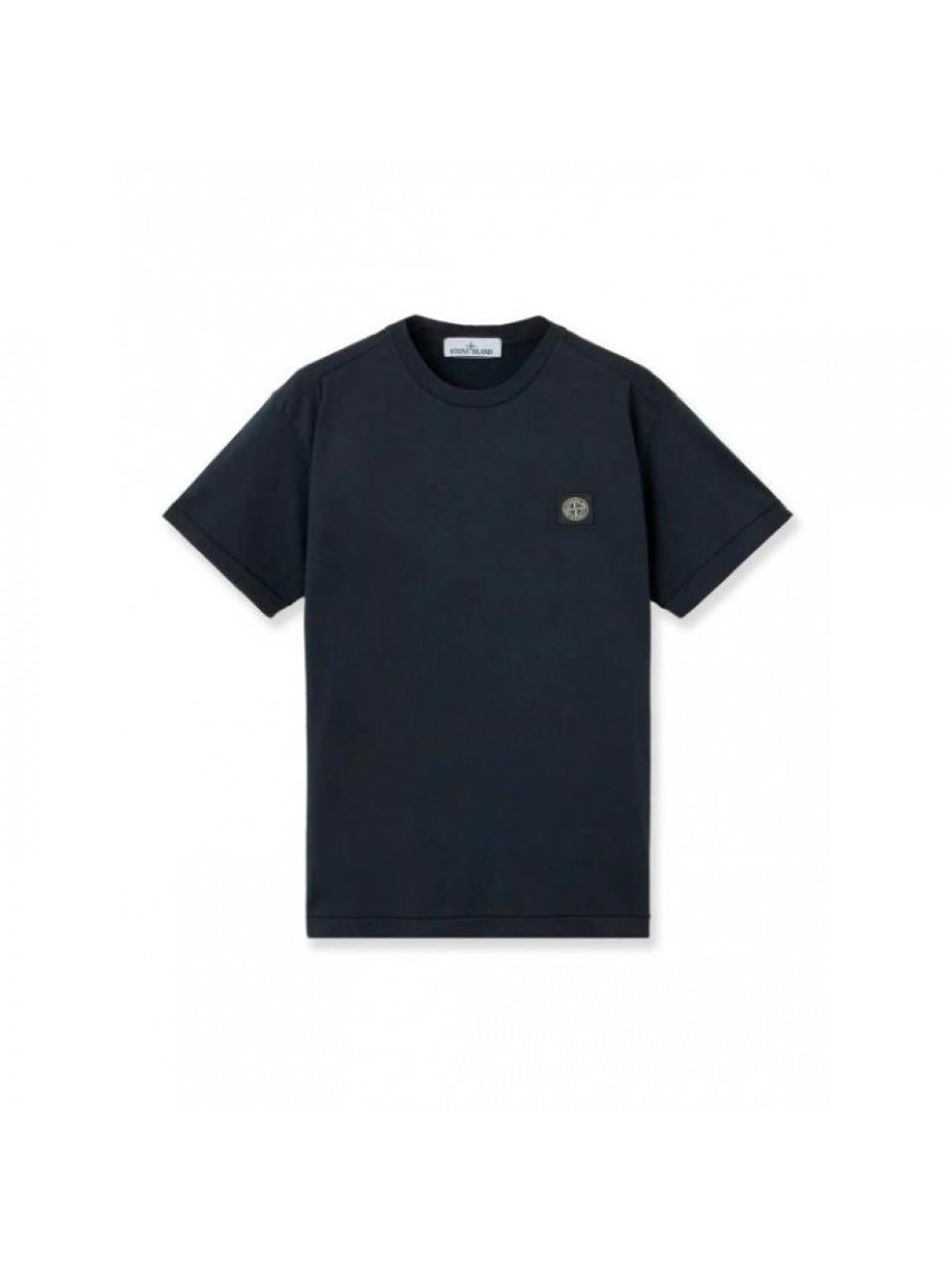 STONE ISLAND Cotton Jersey Short Sleeve T-Shirt Black Men