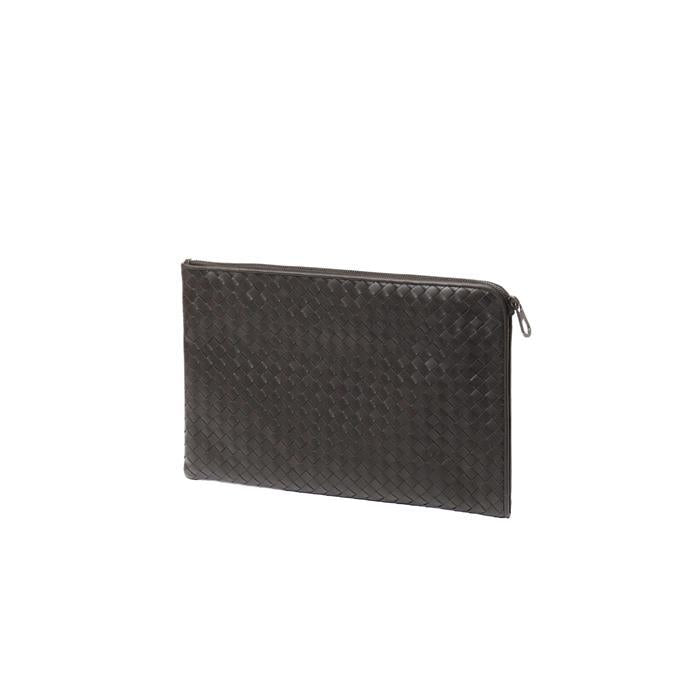 Bottega Veneta Intrecciato Leather Clutch Bag Brown