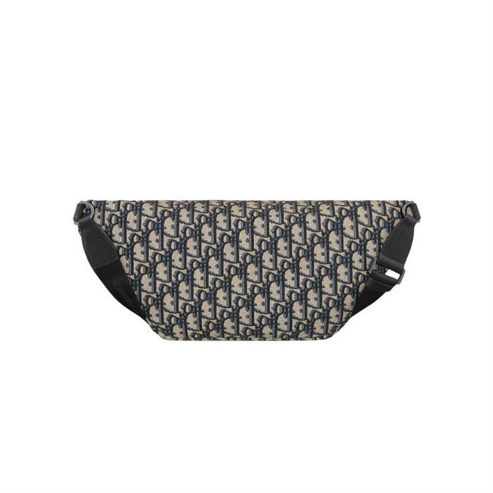 DIOR Saddle Belt Bag Black Leather Crossbody Waist Pack 1ADBO084YKS H27E