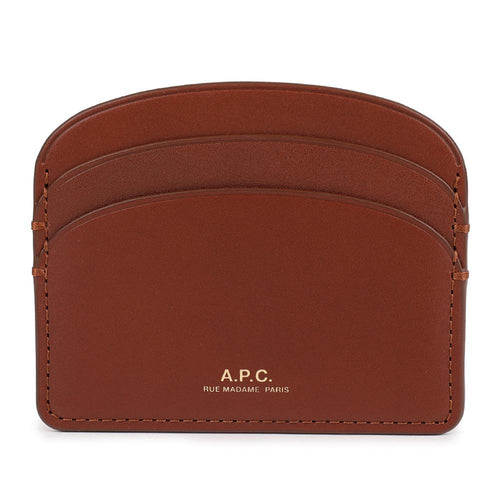 A.P.C. Half Moon Leather Card Holder Wallet PXAWV F63270 CAD