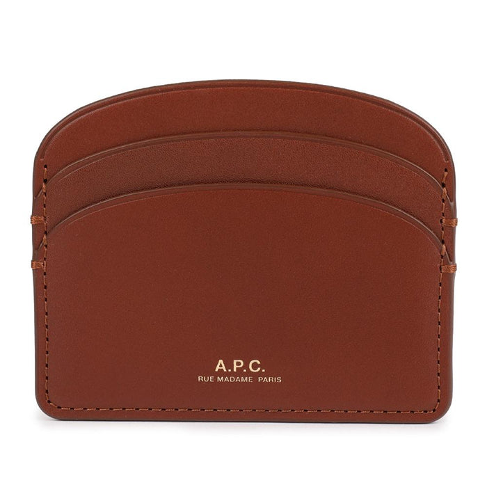 A.P.C. Half Moon Leather Card Holder Wallet PXAWV F63270 CAD