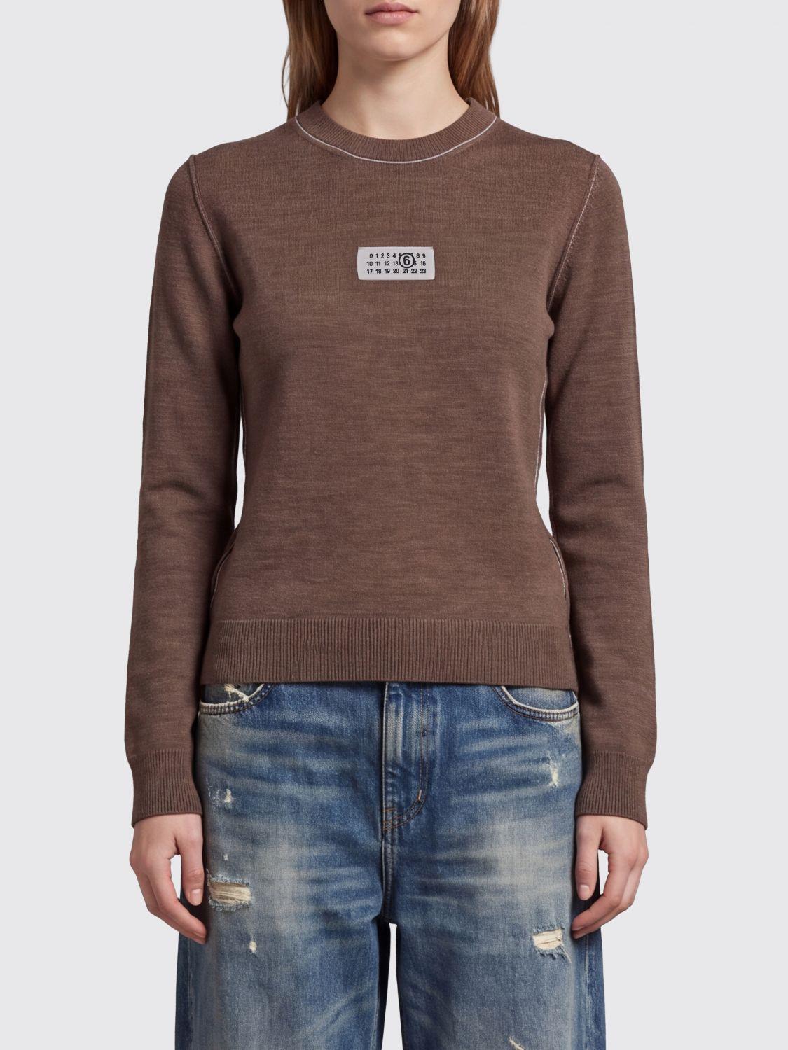 Maison Margiela Black Wool Round Neck Knit Sweater for Women