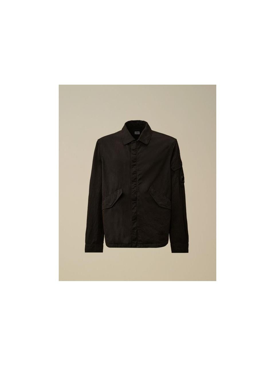 CP Company Diagonal Fleece Nylon Zip Overshirt Jacket 19CMOS078A 110201G 999