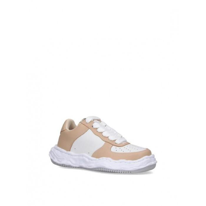 Maison Mihara Yasuhiro Wayne OG Sole Leather Low Sneakers Beige/White