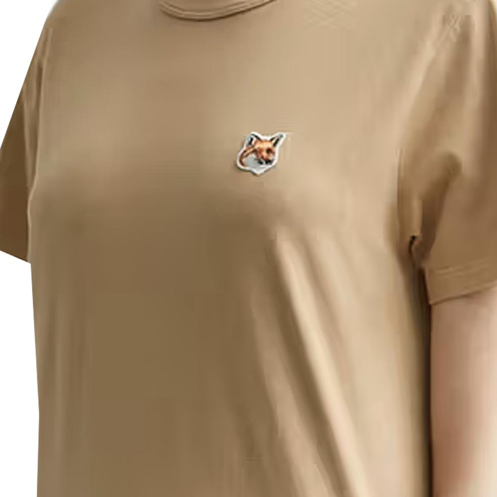 Maison Kitsune Women's Beige Fox Logo T-Shirt AW00103KJ0005 P220