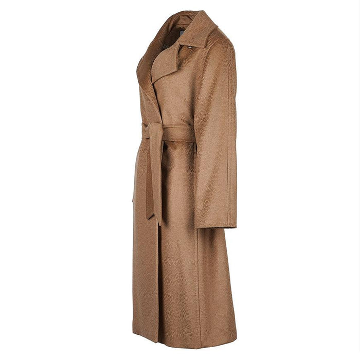 Max Mara Manuela Wool Wrap Coat Beige Women