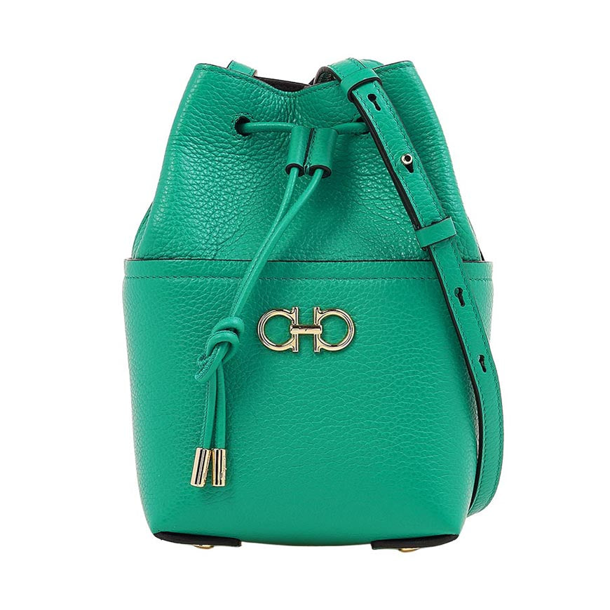 Ferragamo Gancini Mini Bucket Bag Women’s Shoulder Ba 21 2970 SMERALDO 0758898 1