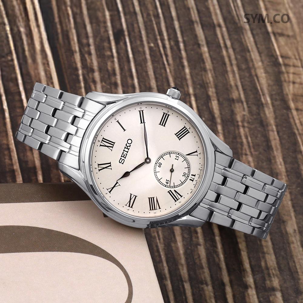 Seiko Sapphire Silver White Analog Classic Men’s Metal Watch SRK047 P1