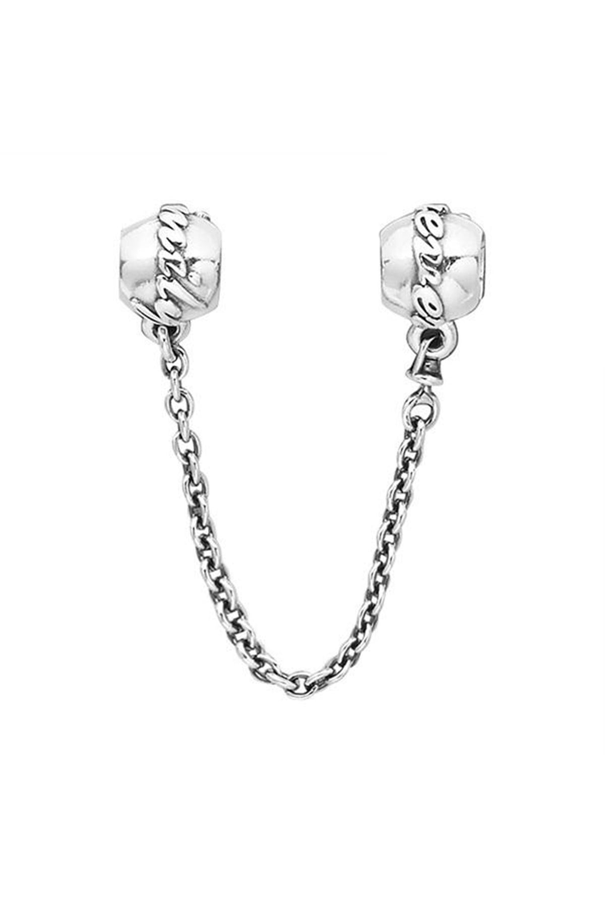 PANDORA Silver Family Ties Safety Chain Charm