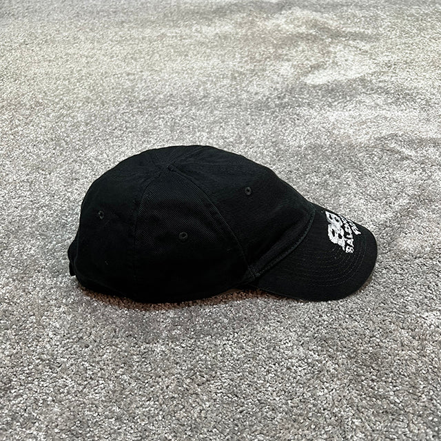 BALENCIAGA BB Icon Logo Baseball Cap Black Unisex Cotton