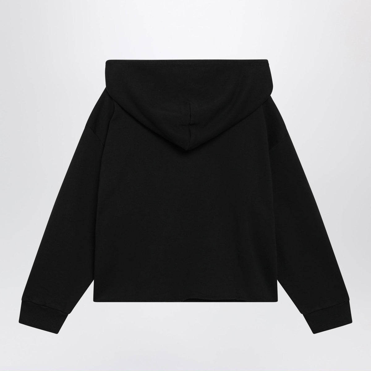 Maison Margiela Black Cotton Logo Hoodie for Women