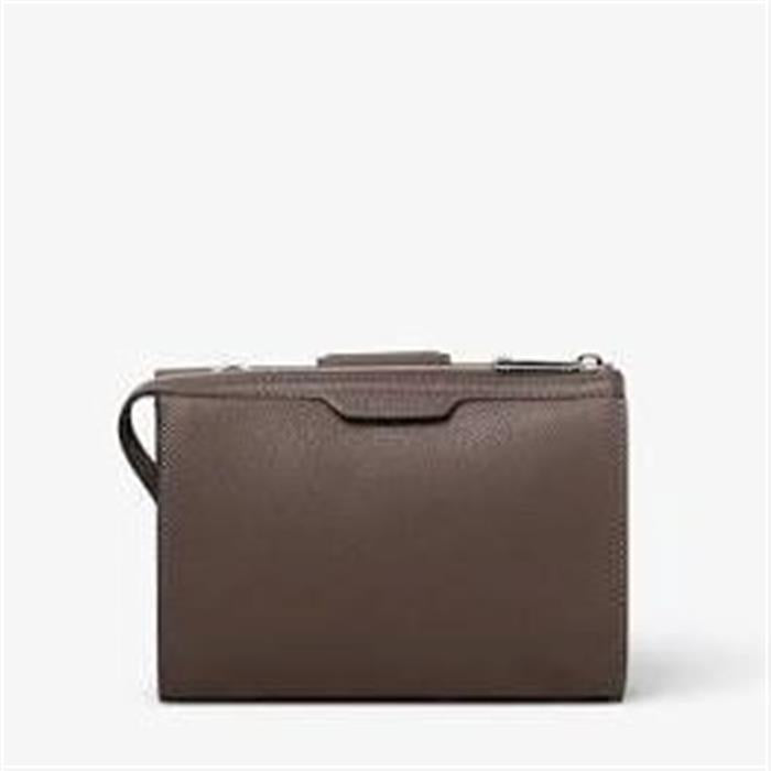 FENDI Double Baguette Leather Crossbody Bag Black
