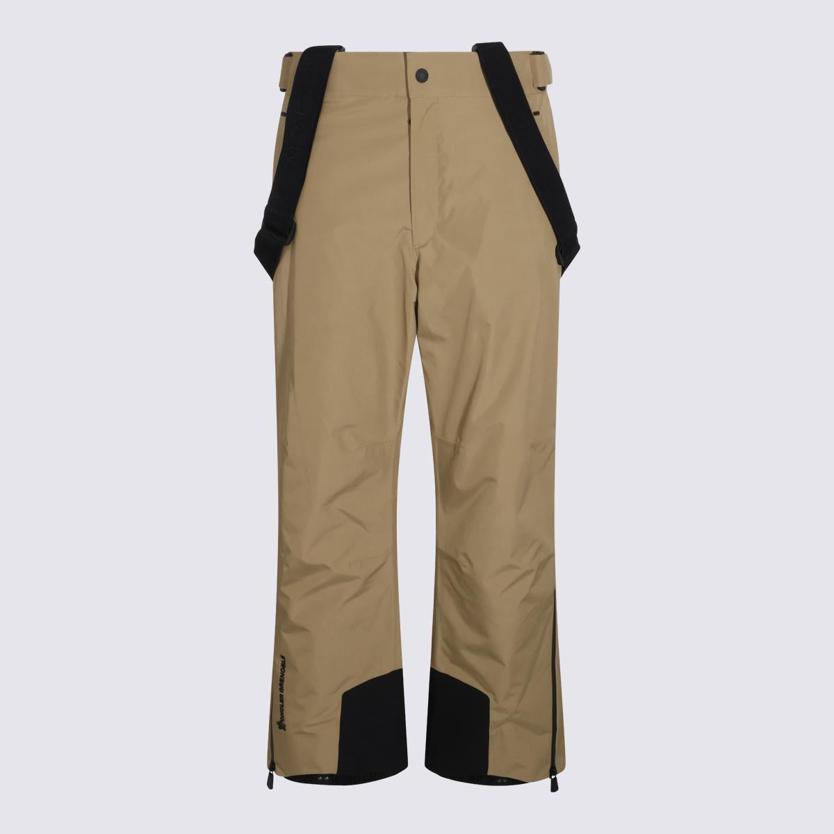 Moncler Wool Blend Cropped Trousers Men Black