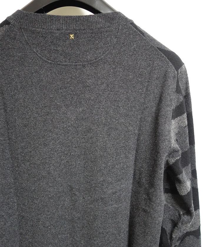 VALENTINO Camouflage Cashmere V-Neck Sweater