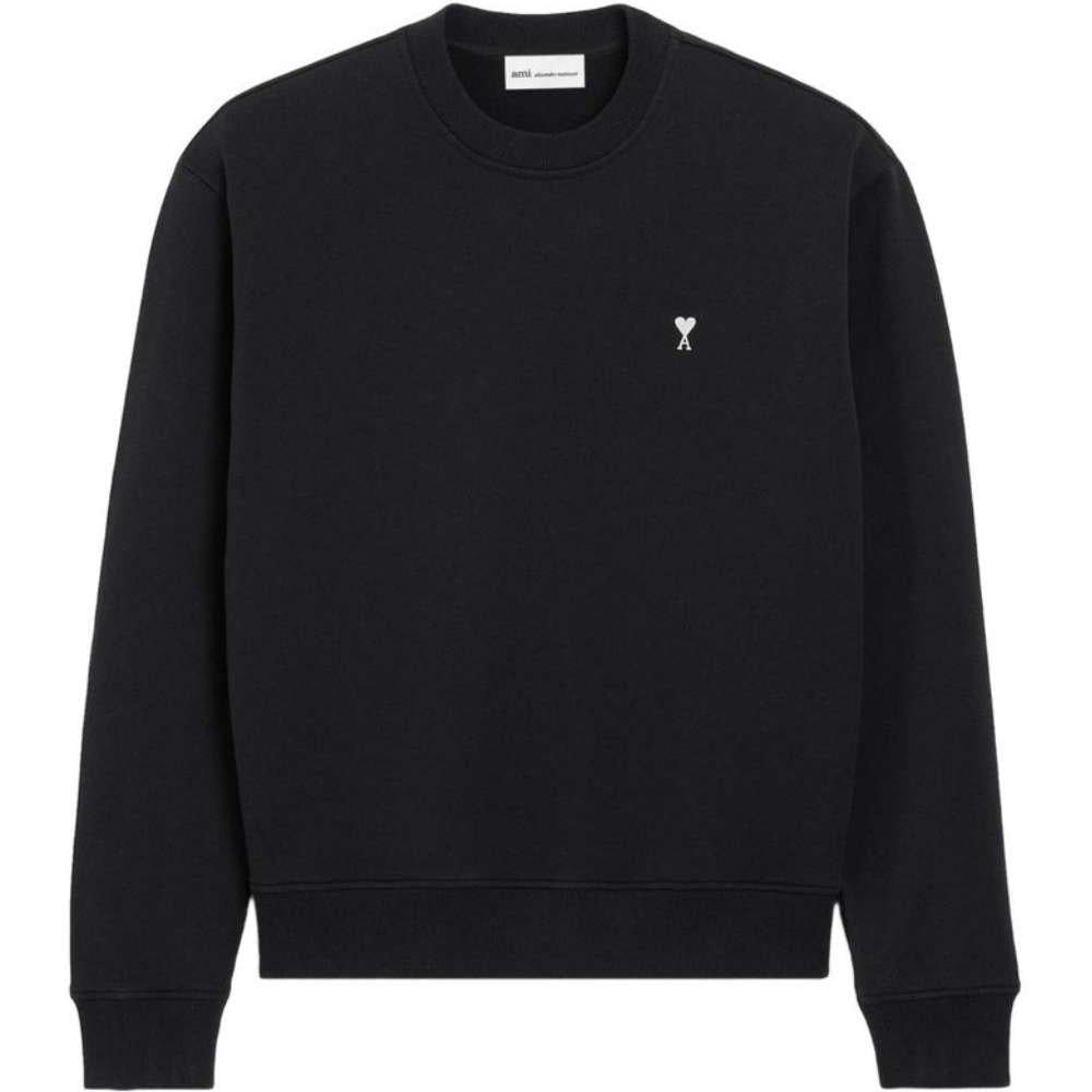 AMI Small Heart Logo Black Sweatshirt Unisex