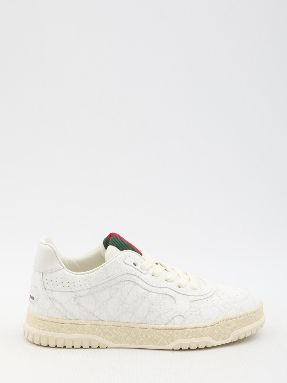 GUCCI White Leather Low-Top Sneakers