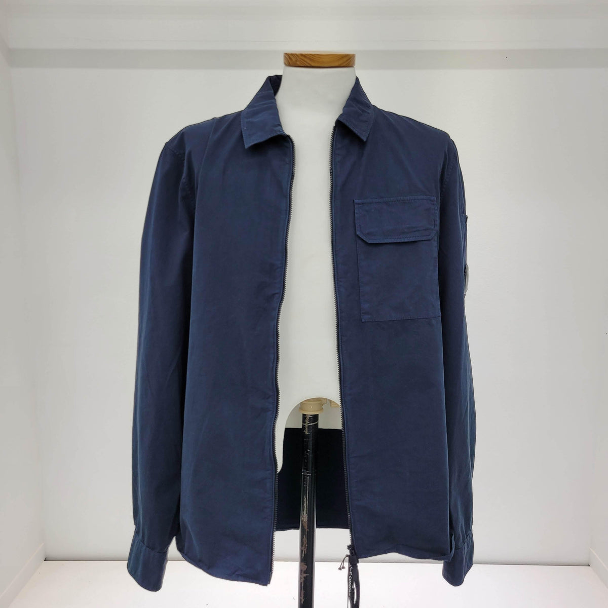 CP Company Brushed Cotton Overshirt Navy Jacket Unisex SC474973