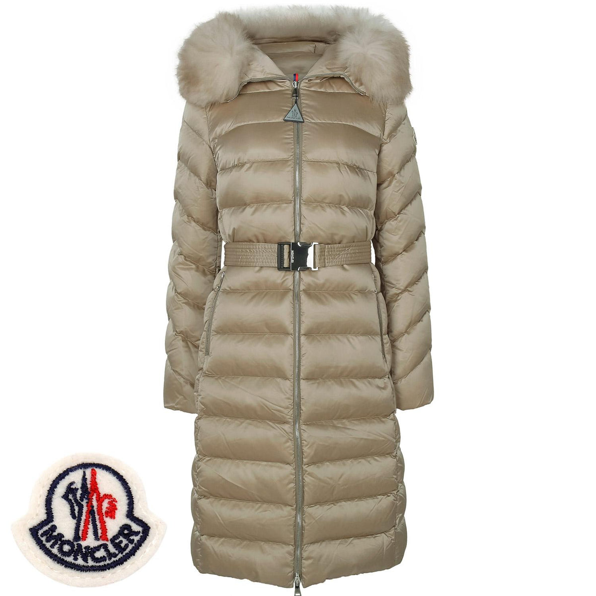 Moncler Beige Goose Down Long Jacket 1C00035 59685 229