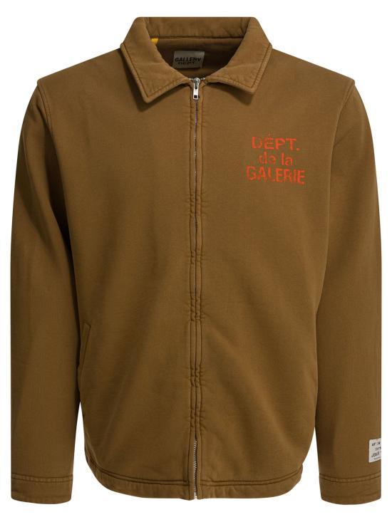 GALLERY DEPT. Logo Print Hoodie Sweatshirt for Women MJ50050 WASHED TAN DOM