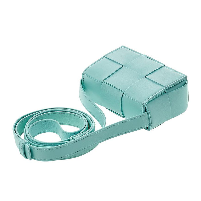 Bottega Veneta Mini Cassette Crossbody Bag Green Leather