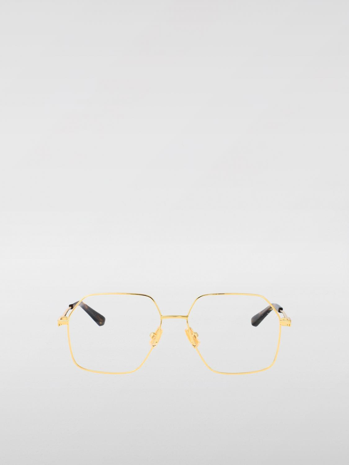 Bottega Veneta Black Acetate Rectangle Eyeglasses