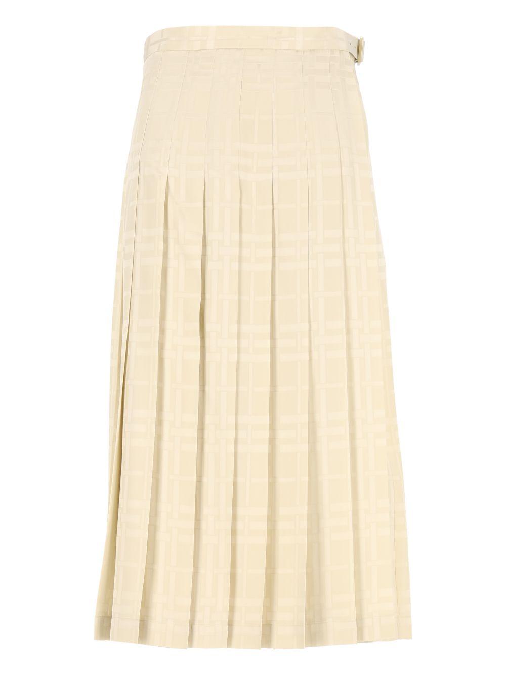 BURBERRY Beige Cotton Long Skirt