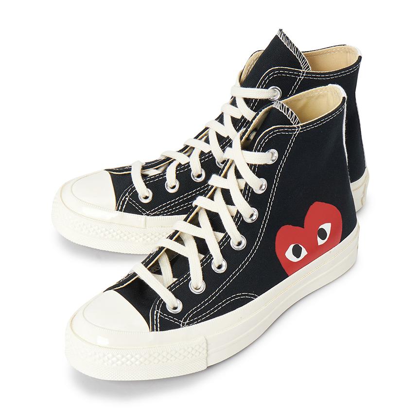 Comme des Garcons Red Heart Chuck Taylor 70 High Unisex Sneakers AZ K112 001 1