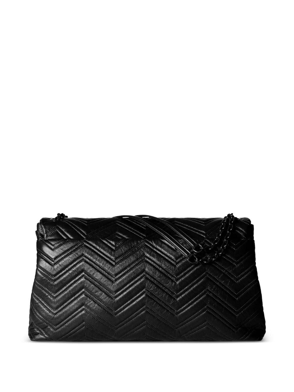 GUCCI Black Leather Shoulder Bag