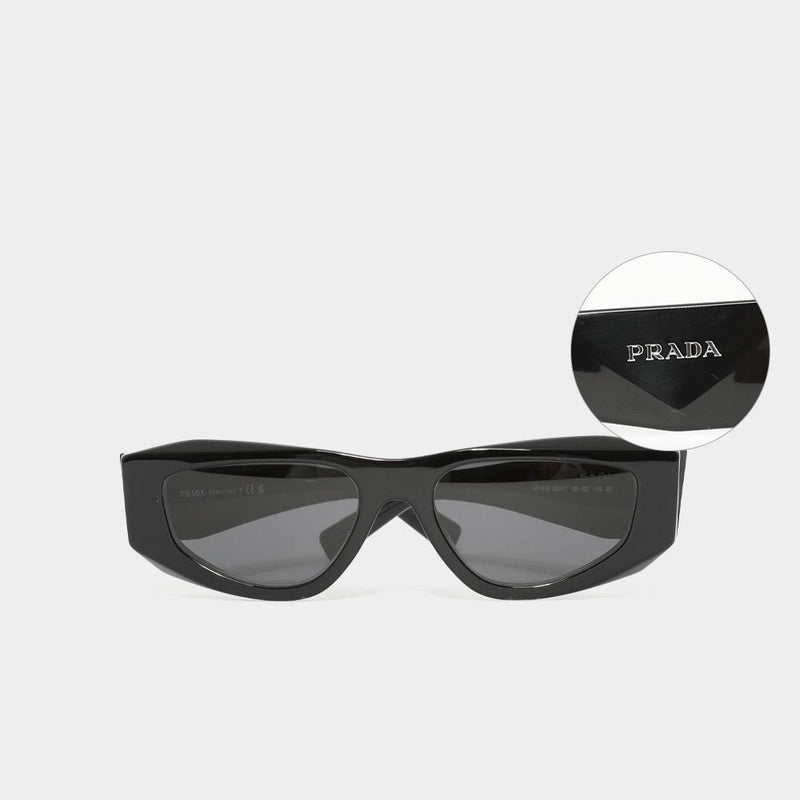PRADA Acetate Black Unisex Sunglasses