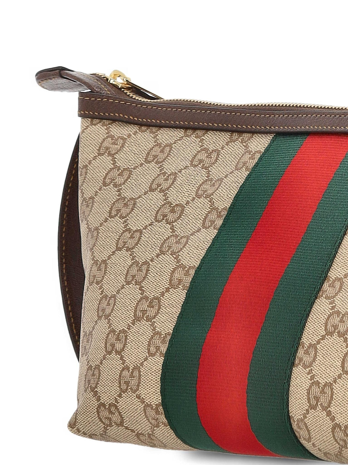 GUCCI Black Leather Zipper Pouch