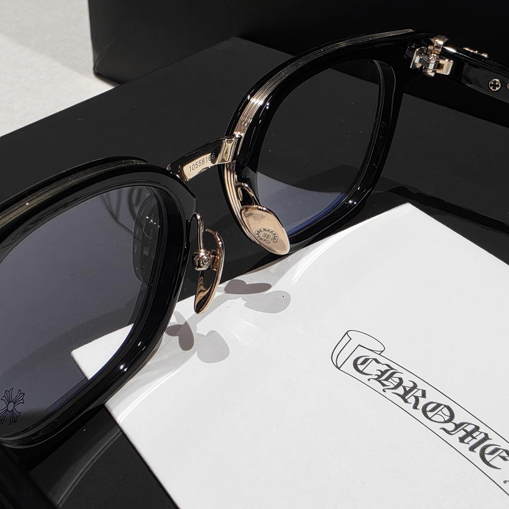 Chrome Hearts Duckbutter Diamond Black Gold Eyeglasses