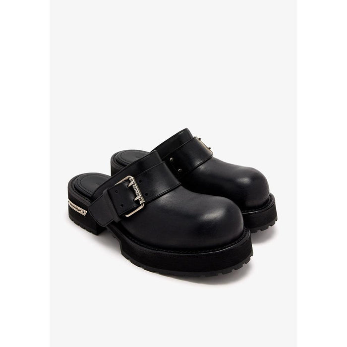 BALENCIAGA Venom Mule Slides Men Black Rubber Sandals