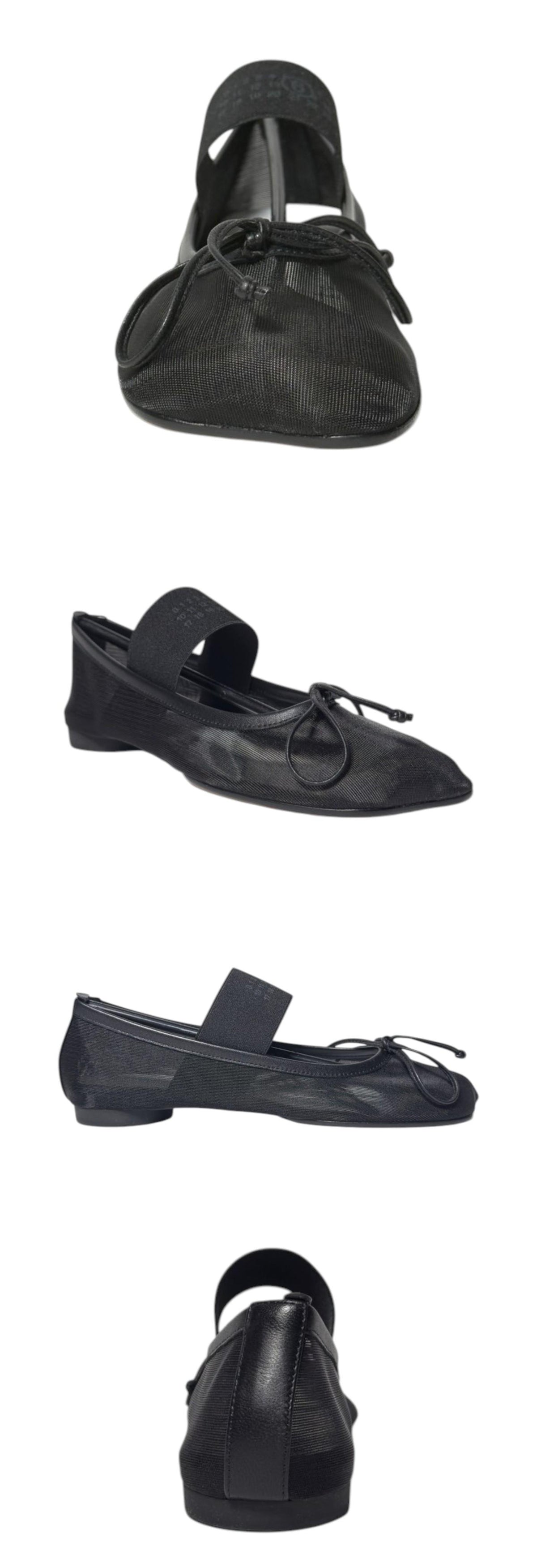 MM6 leather Anatomic Numeric ballerina flats