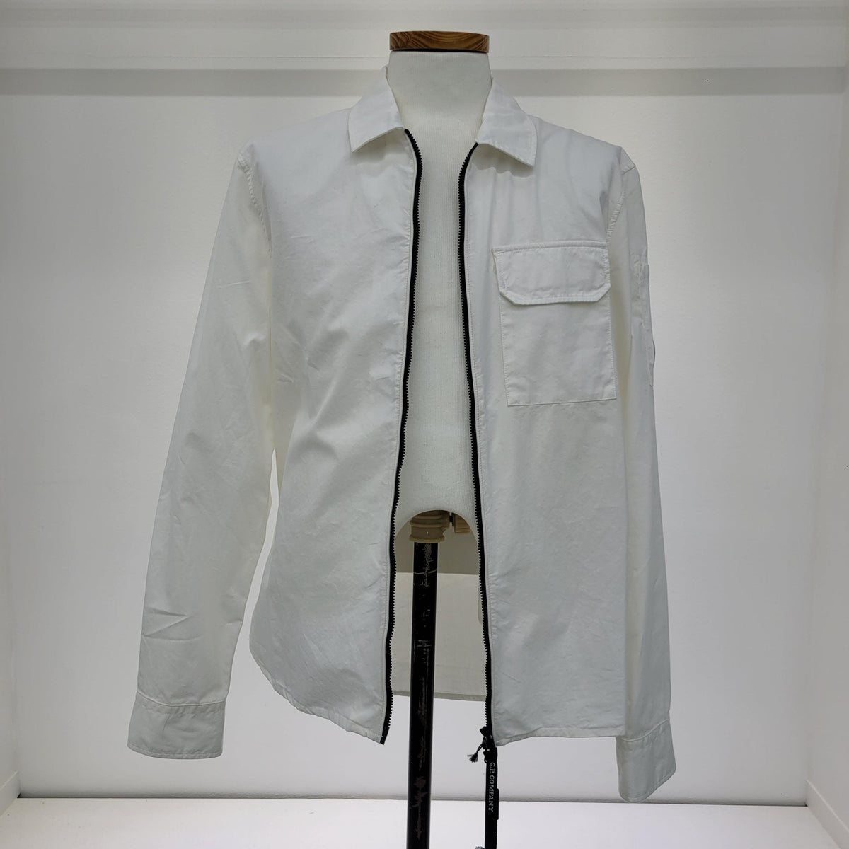 CP Company Brushed Cotton Overshirt White Jacket Unisex SC474975